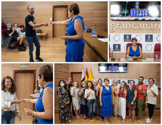 Los nuevos artesanos con carnet de la FEDAC/TA.